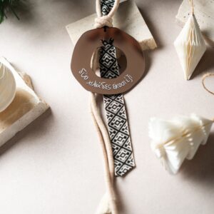 Κρεμαστό Γούρι Ρόδι | Μπρονζέ Καθρέπτη Plexiglass