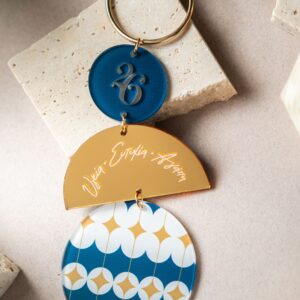 Κρεμαστό Γούρι Mobile | Χρυσό Καθρέπτη Plexiglass