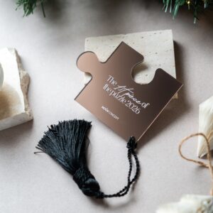 Γούρι Logo Κομμάτι Puzzle | Μπρονζέ Καθρέπτη Plexiglass