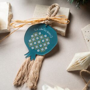 Κρεμαστό Γούρι Ρόδι Πράσινο | Plexiglass