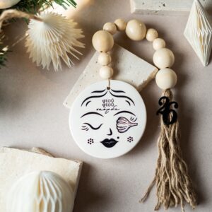 Κεραμικό Χειροποίητο Γούρι Πρόσωπο Γυναίκας