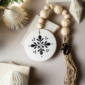 Κεραμικό Χειροποίητο Γούρι Χιονονιφάδα