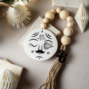 Κεραμικό Χειροποίητο Γούρι Πρόσωπο Άνδρα