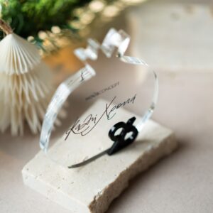 Επιτραπέζιο Γούρι Ρόδι  | Διάφανο Plexiglass