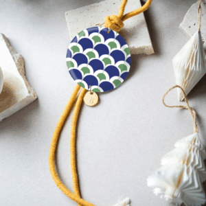 Κρεμαστό Γούρι Μοτίβο Μπλε Πράσινο